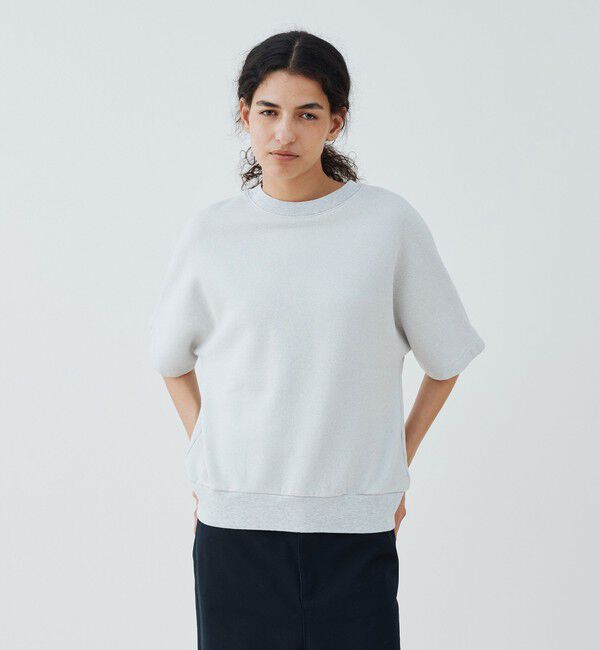 GALERIE VIE「スビンバックパイルラメ ハーフスリーブプルオーバー」|スウェット・ジャージ|