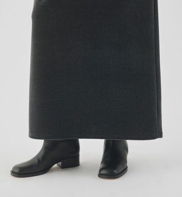 GALERIE VIE「コットンベロア サイドスリットマキシスカート」|タイト|