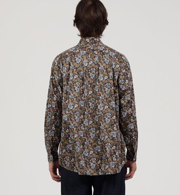 TOMORROWLAND MENS「コットンサテン フラワープリント プルオーバー タックシャツ」|シャツ・ブラウス|
