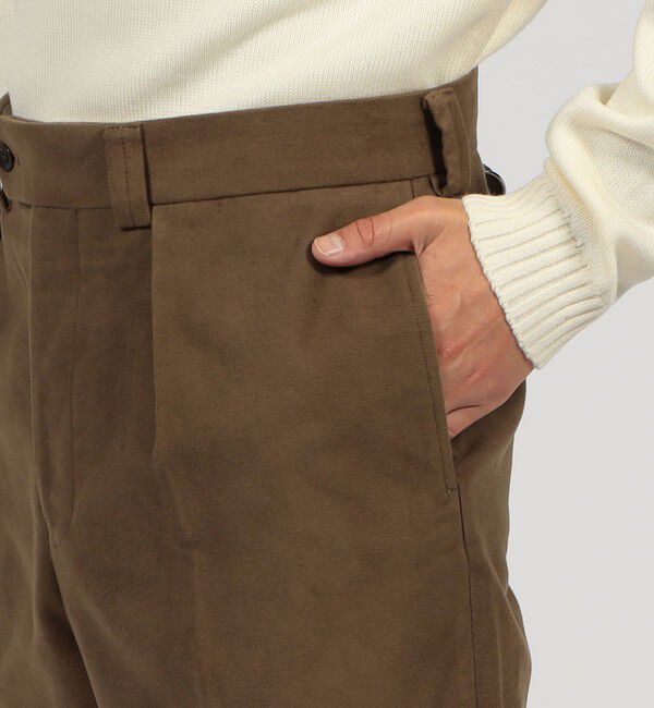 TOMORROWLAND MENS「コットンモールスキン 1インプリーツスラックス」|スラックス|