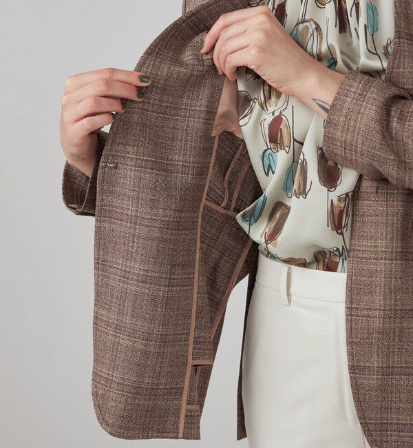 TOMORROWLAND collection「シャドウウィンドウ カラーレスジャケット」|ノーカラージャケット|