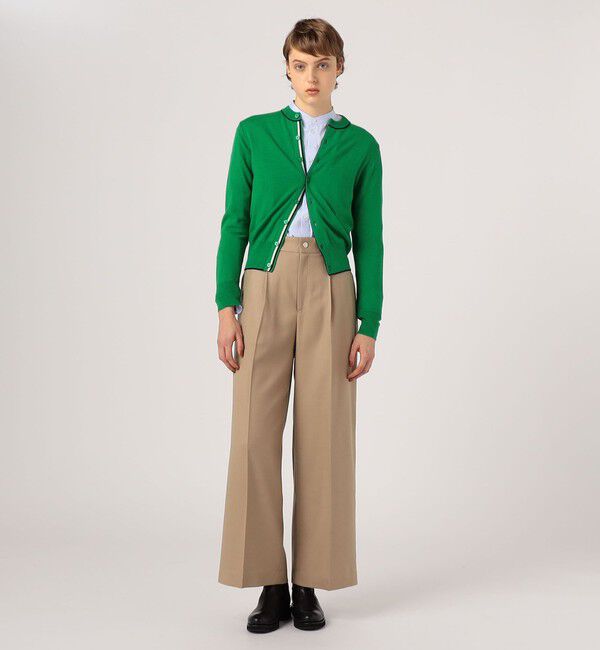 MACPHEE「プレーンウール クルーネックカーディガン」|カーディガン|