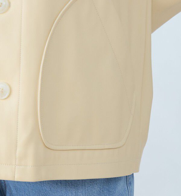 MACPHEE「レザーライク カバーオール」|ブルゾン・スタジャン|