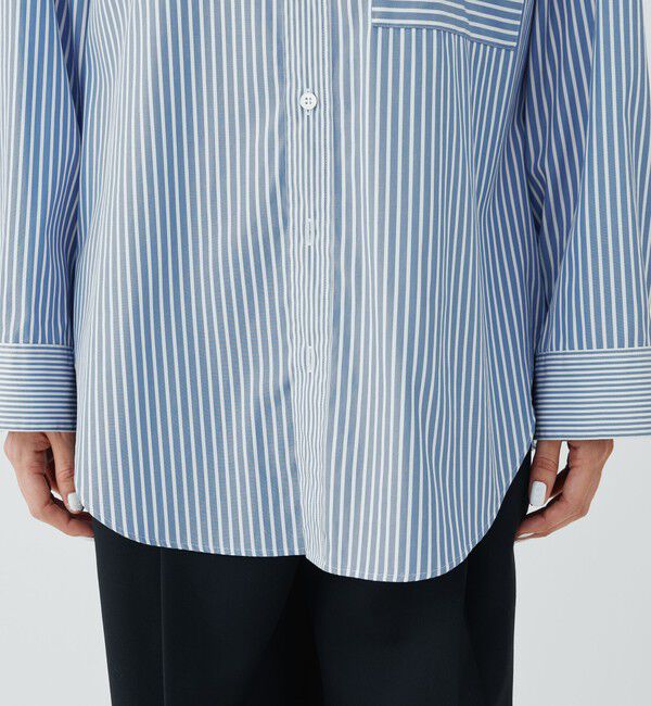 GALERIE VIE「コントラストストライプ レギュラーシャツ」|シャツ・ブラウス|