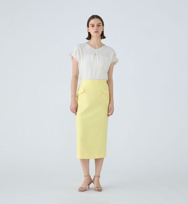 Ballsey「ポリエステルレーヨンカラミ タックスリーブブラウス」|シャツ・ブラウス|