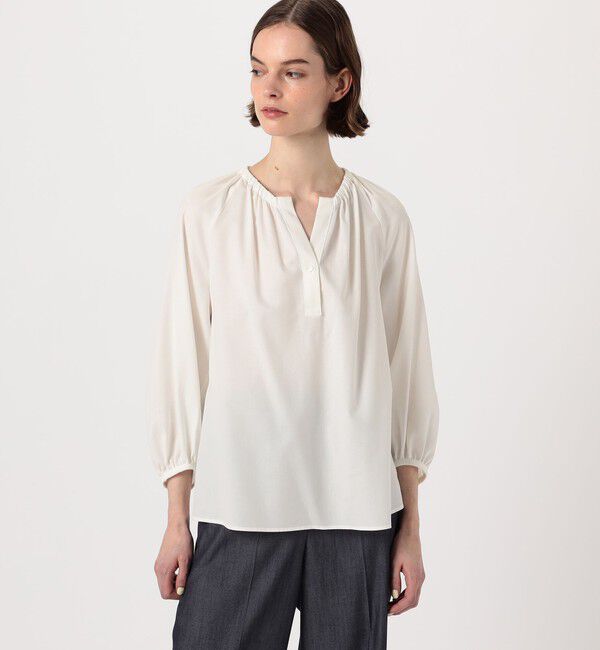 Ballsey「クリスタルコットン スキッパーブラウス」|シャツ・ブラウス|