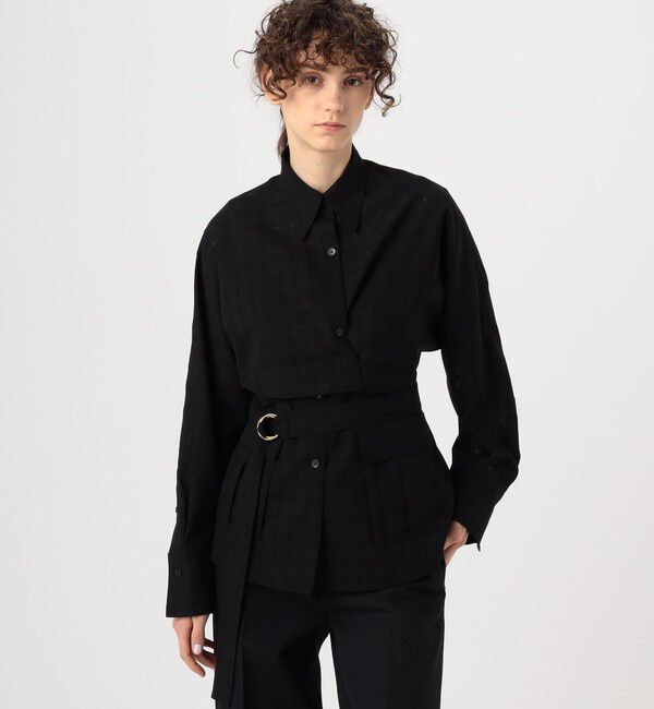 DES PRES「アキハチェックウール レイヤードシャツ」|シャツ・ブラウス|
