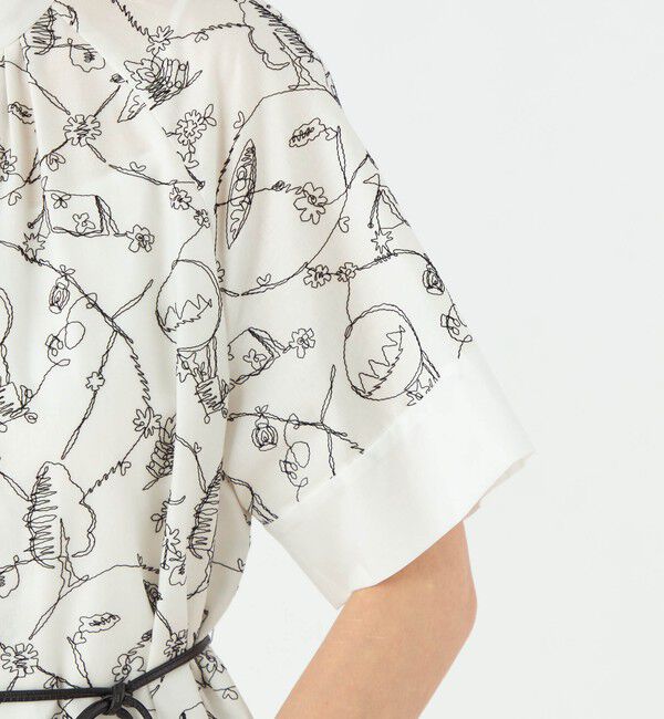 TOMORROWLAND ♪ エンブロイダリー スタンドカラー　ワンピース 36 TOMORROWLAND ♪ エンブロイダリー スタンドカラー ワンピース 36