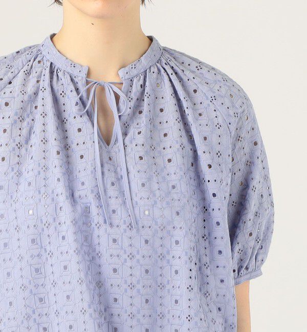 Ballsey「ボイルスクエアエンブロイダリー パフスリーブブラウス」|シャツ・ブラウス|