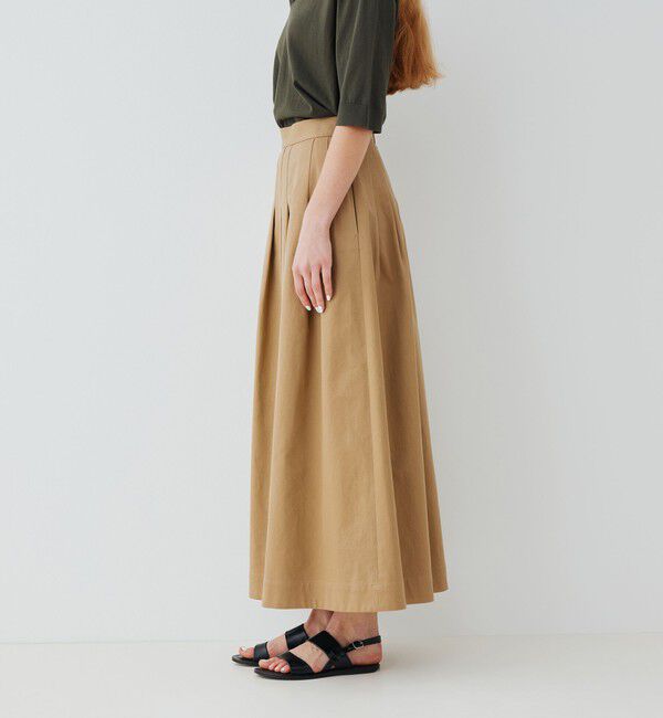 GALERIE VIE「ノンマーセライズドコットン ランダムタックスカート」|スカート|