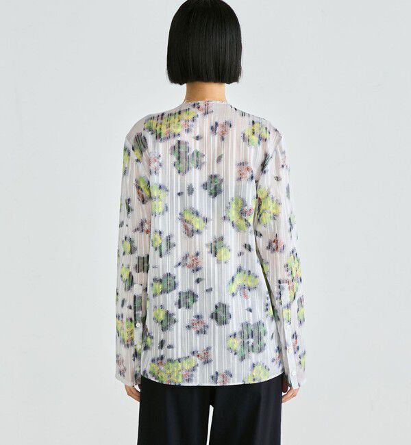 Edition「フラワープリント Vネックシャツ」|シャツ・ブラウス|