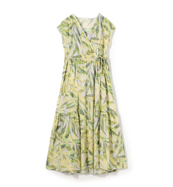 Ballsey「スタックリーフプリント カシュクールライクワンピース」|ワンピース|22 イエロー系