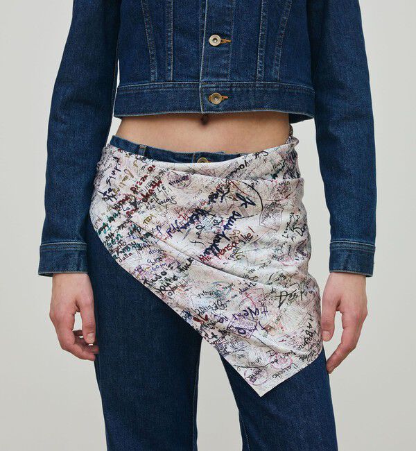 DES PRES「メッセージウォールプリント  スカーフ」|バンダナ・スカーフ|