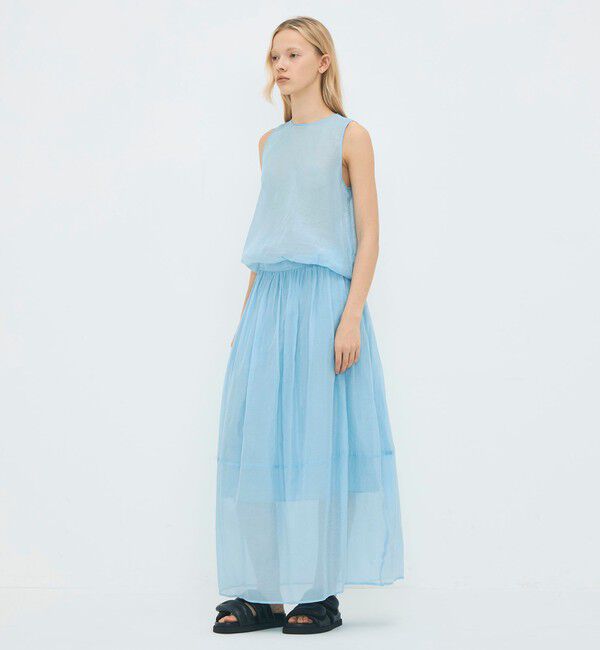 CABaN「コットンシルクオーガンジー ロングスカート」|スカート|