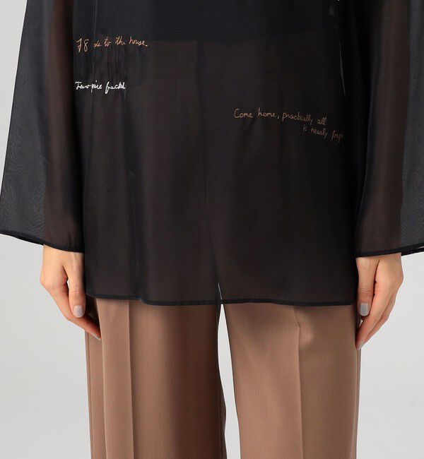 DES PRES「メッセージエンブロイダリー プルオーバーブラウス」|シャツ・ブラウス|