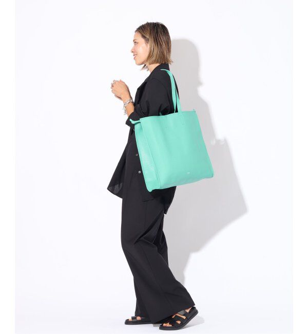  「【blancle/ ブランクレ】S.LETHER SQUEEZE BIG TOTE」|トートバッグ|