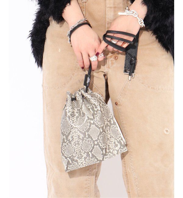 「【blancle/ ブランクレ】FAKE.SNAKE ZIP DRAWSTRING S」|ショルダー・メッセンジャー|