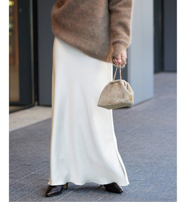 IENA「《追加3》ダブルサテンスカート」|スカート|