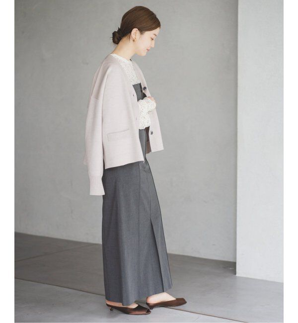 IENA「スーパーファインスムース ショートカーディガン」|カーディガン|