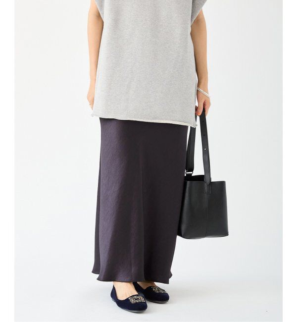 IENA「《追加8》ダブルサテンスカート」|スカート|