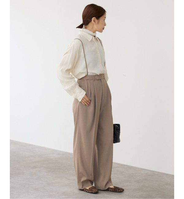 IENA「《追加2》サスペンダーツイルパンツ」|スラックス|