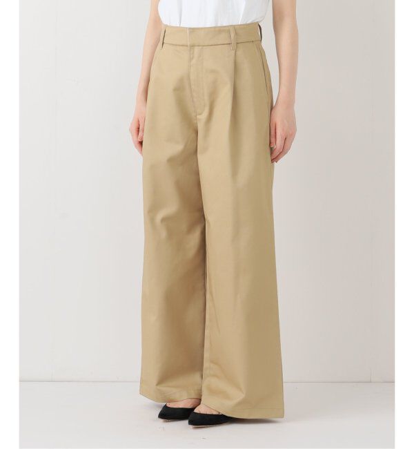 SLOBE IENA「チノタックワイドパンツ」|チノ|