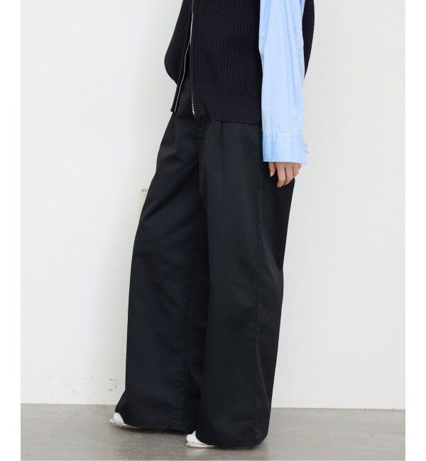SLOBE IENA「チノタックワイドパンツ」|チノ|