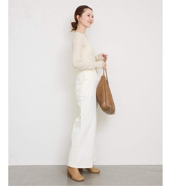 SLOBE IENA「《追加4》miller/ミラー SLOBE別注 SHEER RIB クルーネック」|Tシャツ・カットソー|