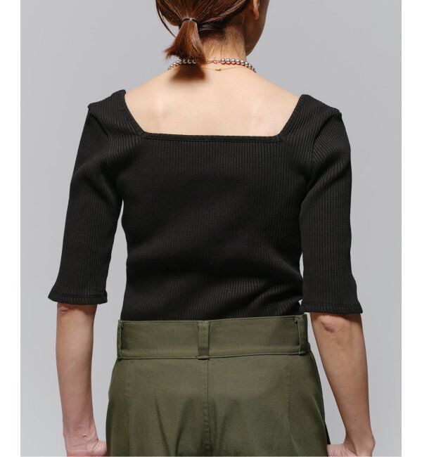 IENA LA BOUCLE「IENA LA BOUCLE リブスクエアネックカットソー」|Tシャツ・カットソー|