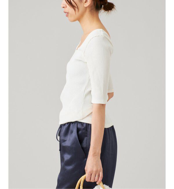 IENA LA BOUCLE「IENA LA BOUCLE リブスクエアネックカットソー」|Tシャツ・カットソー|
