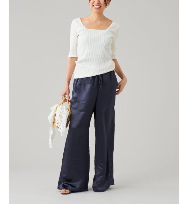 IENA LA BOUCLE「IENA LA BOUCLE リブスクエアネックカットソー」|Tシャツ・カットソー|