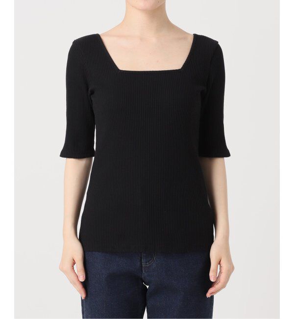 IENA LA BOUCLE「IENA LA BOUCLE リブスクエアネックカットソー」|Tシャツ・カットソー|