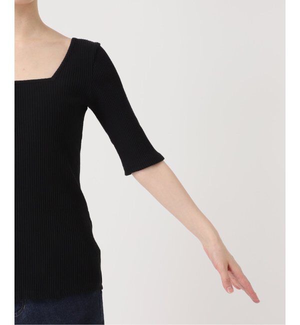 IENA LA BOUCLE「IENA LA BOUCLE リブスクエアネックカットソー」|Tシャツ・カットソー|
