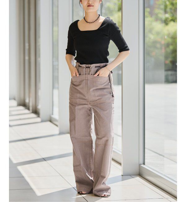 IENA LA BOUCLE「IENA LA BOUCLE リブスクエアネックカットソー」|Tシャツ・カットソー|