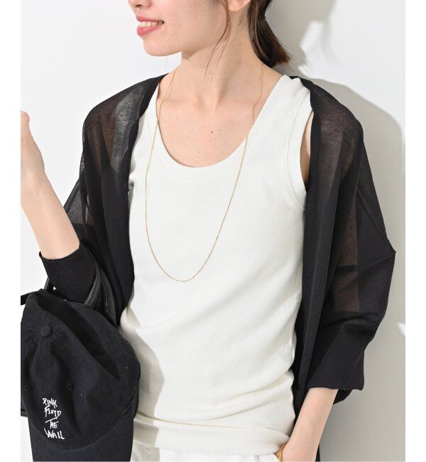 SLOBE IENA「コットンテレコタンクトップ」|タンクトップ|ホワイト