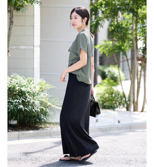 IENA「ATON/エイトン SUVIN 60/2 CAP SLEEVE TEE Tシャツ」|Tシャツ・カットソー|