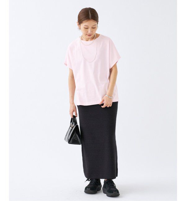 IENA「ATON/エイトン SUVIN 60/2 CAP SLEEVE TEE Tシャツ」|Tシャツ・カットソー|