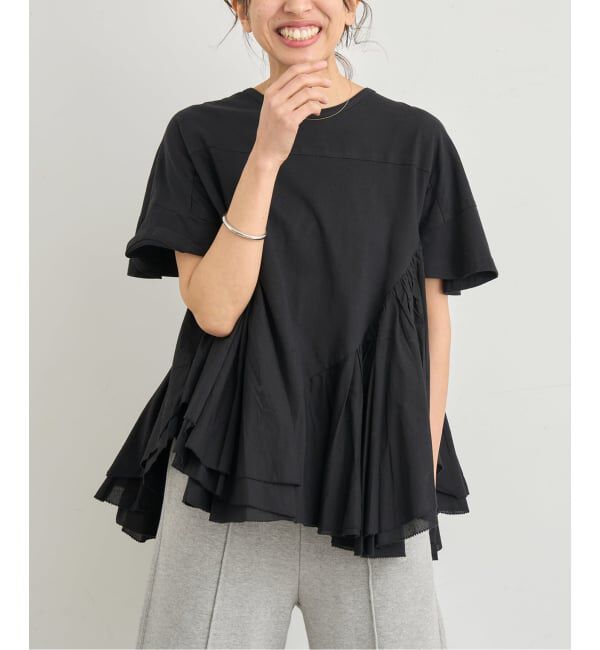IENA「《追加》AAYUSHI/アユーシ ロングティアードフリルテールトップス」|Tシャツ・カットソー|