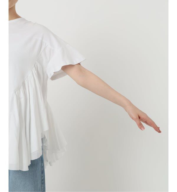 IENA「《追加》AAYUSHI/アユーシ ロングティアードフリルテールトップス」|Tシャツ・カットソー|