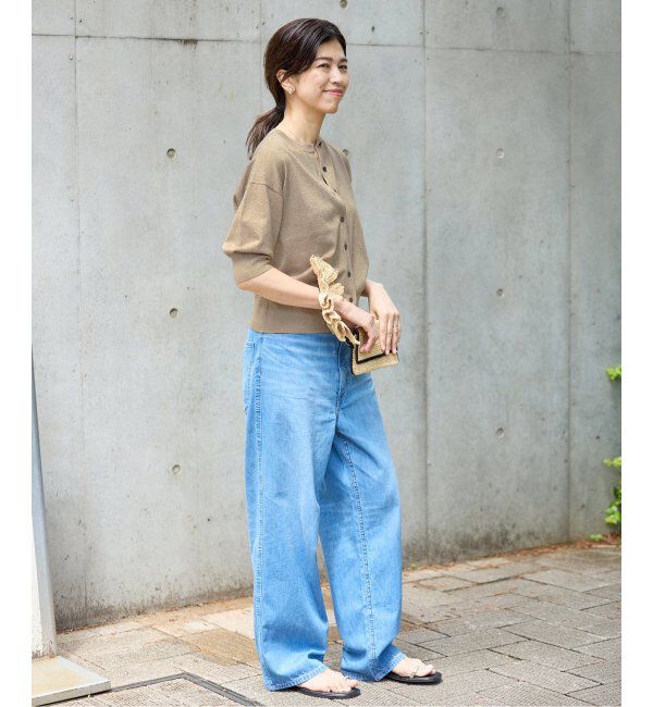 IENA「《追加2》LEVITAクルーカーディガン」|カーディガン|