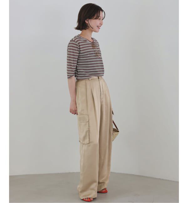 SLOBE IENA「サテンカーゴパンツ」|カーゴ|
