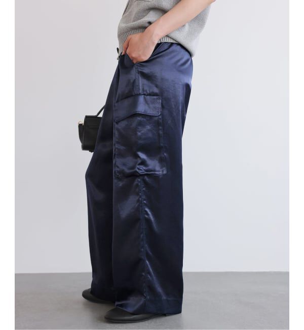 SLOBE IENA「サテンカーゴパンツ」|カーゴ|