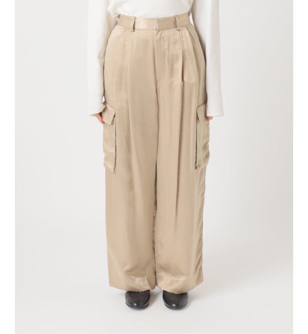 SLOBE IENA「サテンカーゴパンツ」|カーゴ|