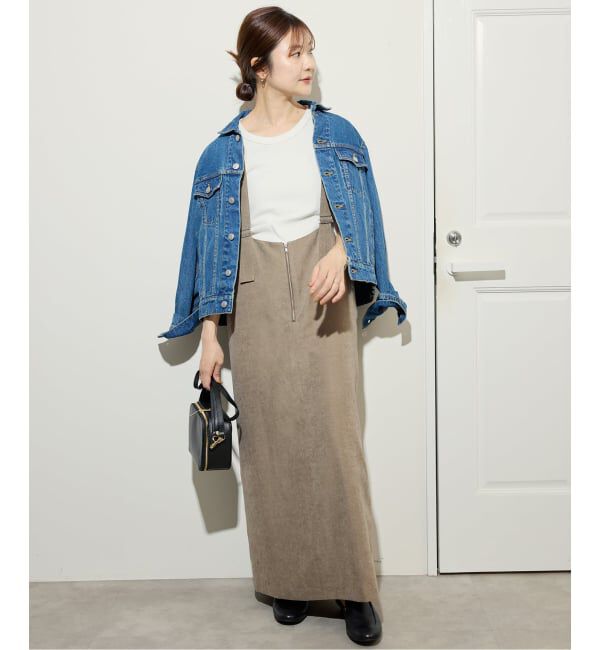 SLOBE IENA「アイラインフロントジップジャンパースカート」|ワンピース|