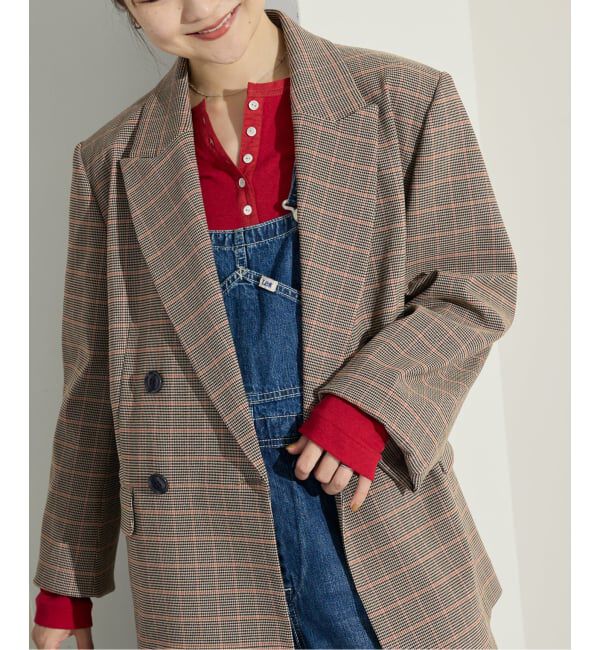 SLOBE IENA「チェックビックジャケット」|テーラードジャケット|
