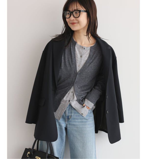 SLOBE IENA「フェイクレイヤードカーディガン」|カーディガン|