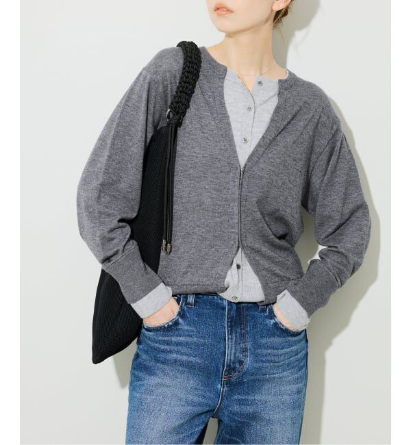 SLOBE IENA「フェイクレイヤードカーディガン」|カーディガン|