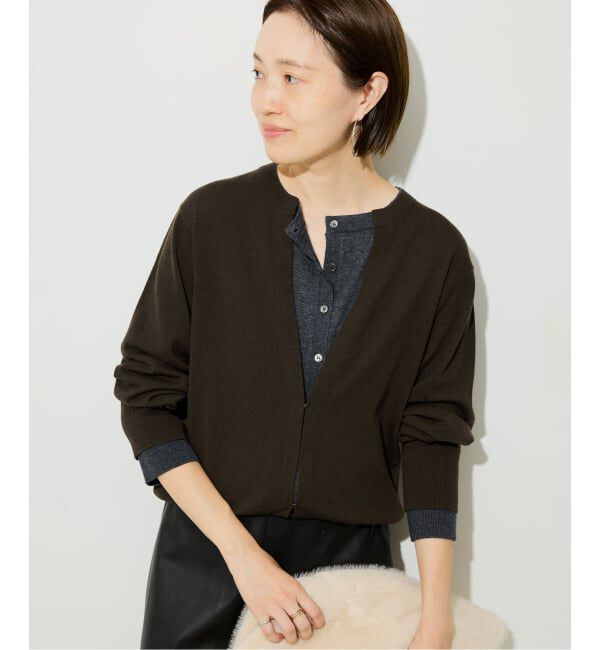 SLOBE IENA「フェイクレイヤードカーディガン」|カーディガン|