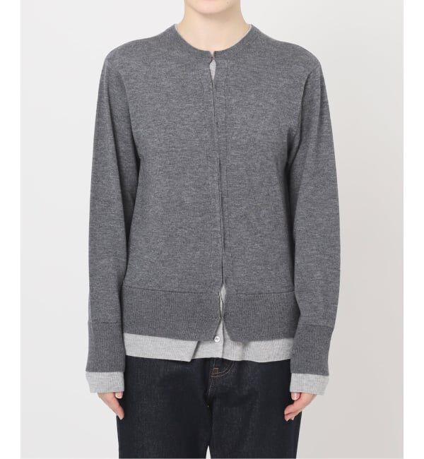 SLOBE IENA「フェイクレイヤードカーディガン」|カーディガン|