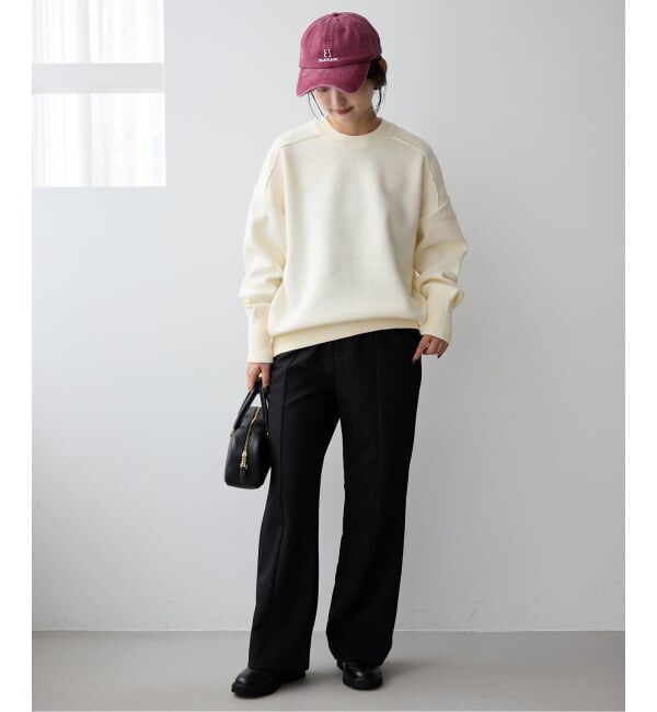 SLOBE IENA「《WEB限定/追加》オーバーサイズ スウェットライクニット」|ニット・セーター|